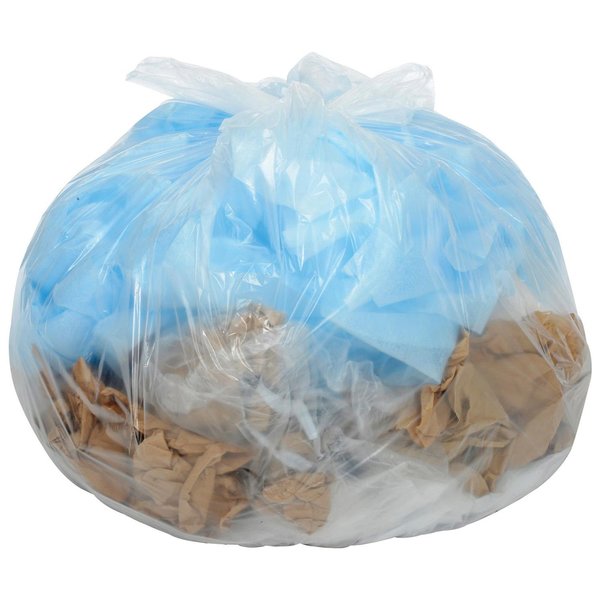 Global Industrial Trash Bags, Clear, 100 PK 261770